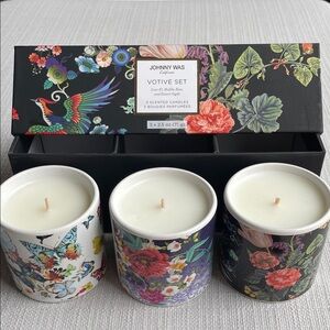 Johnny Was Fine set of 3 Votive Candle